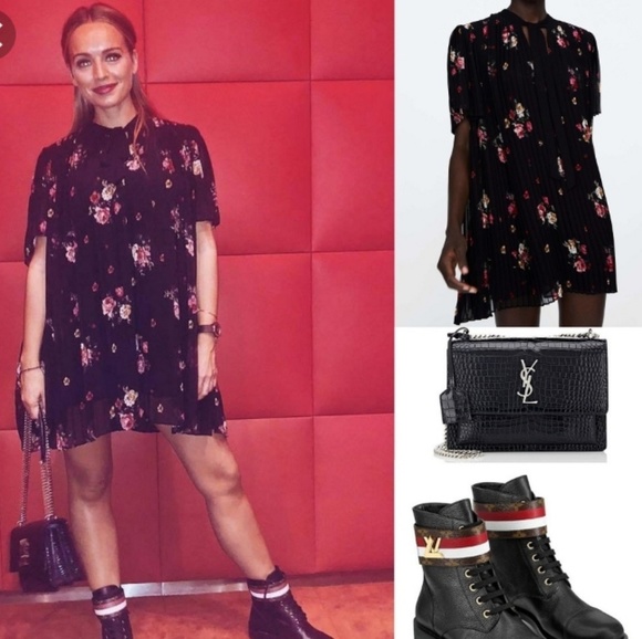 pleated jumpsuit dress zara